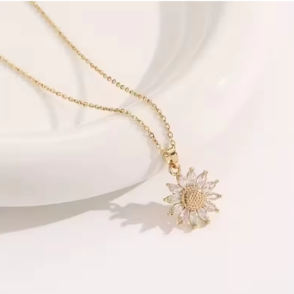 Collar de Girasol con caja Decorativa