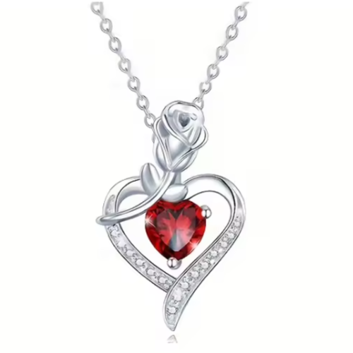 Collar de Corazón Rojo